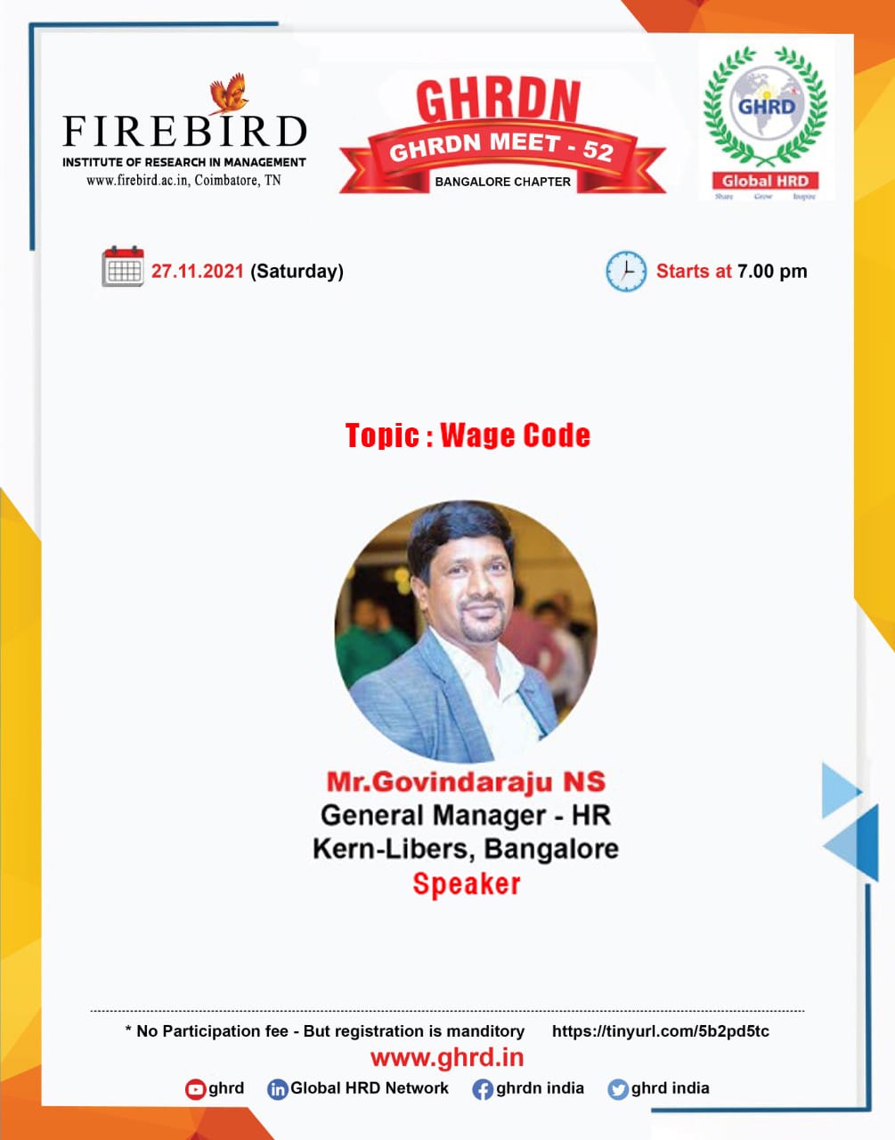 Firebird Ghrdn 52 Virtual Meet Organized by Ghrdn Banglore Chapter
